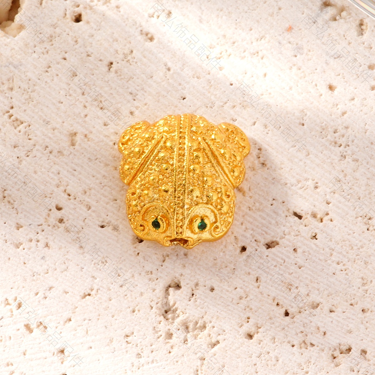 New ancient-style sand gold wealth-attracting bracelet and necklace with zirconium toad beads, a high-end Chinese style DIY accessory pic 11