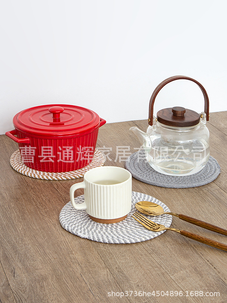 碗垫隔热餐垫圆形麻编织杯垫隔热盘垫装饰道具垫子家用防烫锅垫详情36