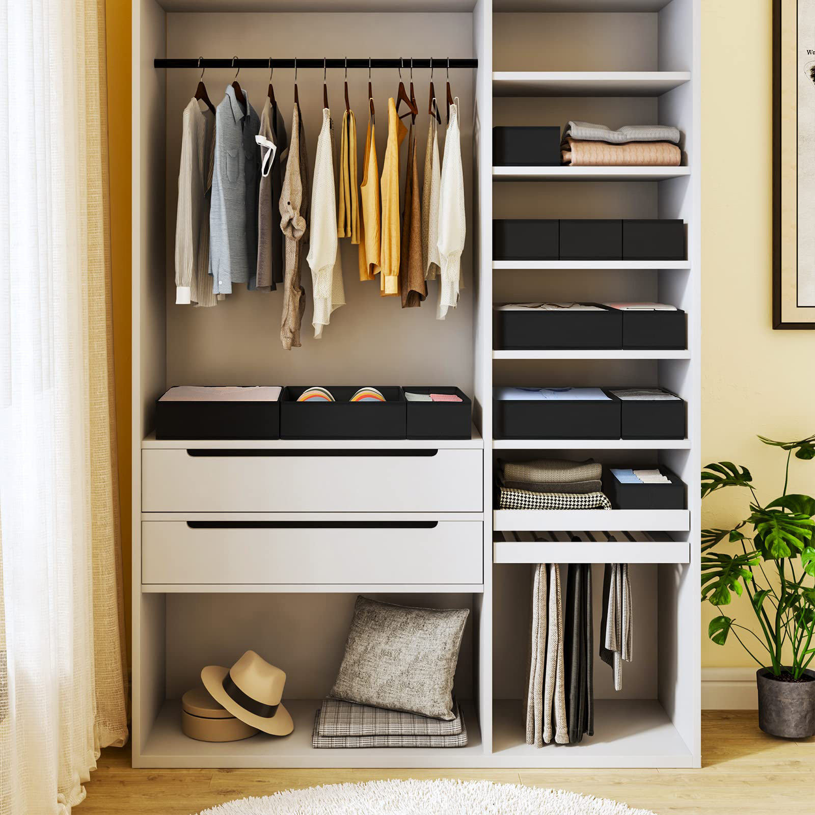 Household daily washable non-woven fabric underwear storage box, foldable storage box, wardrobe drawer storage box pic 5
