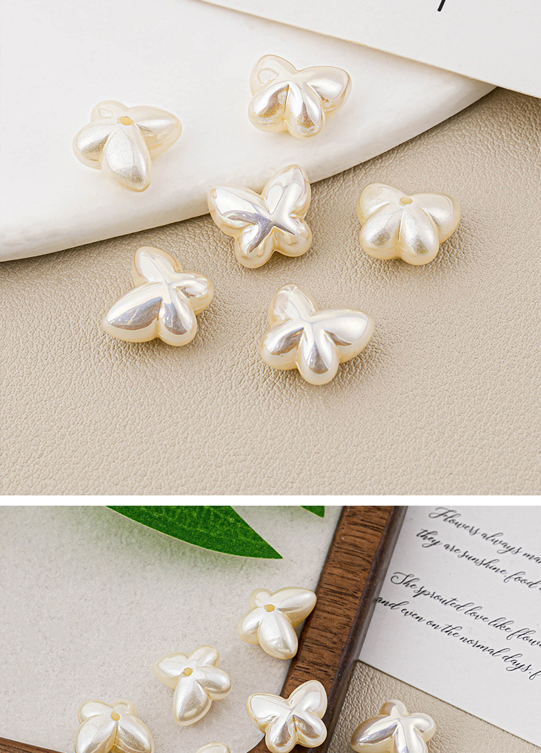 马贝高品质蝴蝶珍珠手缝纽扣女外套扣diy耳钉耳环材料配件珠子详情6