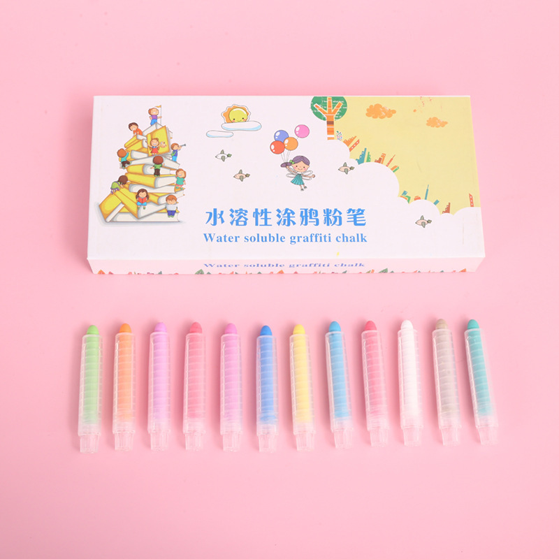 水溶性无尘粉笔白色办公教学用品粉笔儿童彩色涂鸦绘画固体粉笔详情11