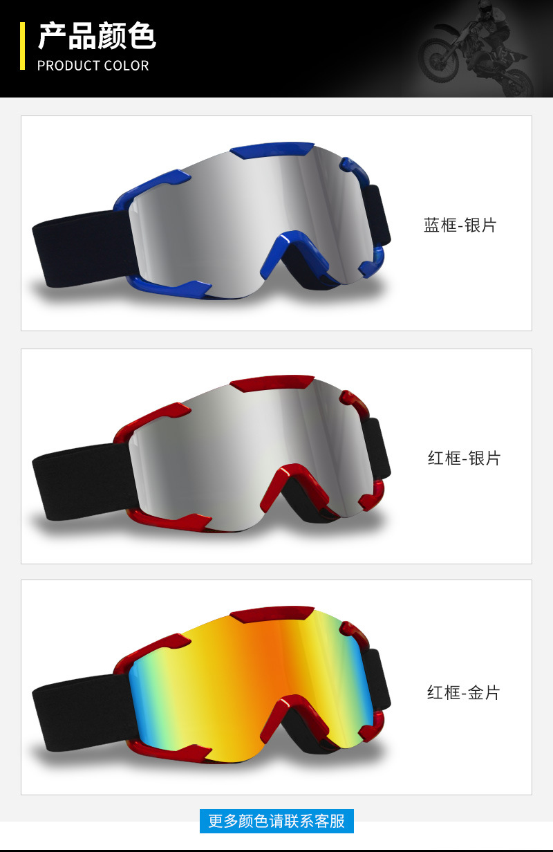 新款滑雪镜双层防风防雾滑雪镜户外滑雪登山骑行护目镜球面大视野详情9