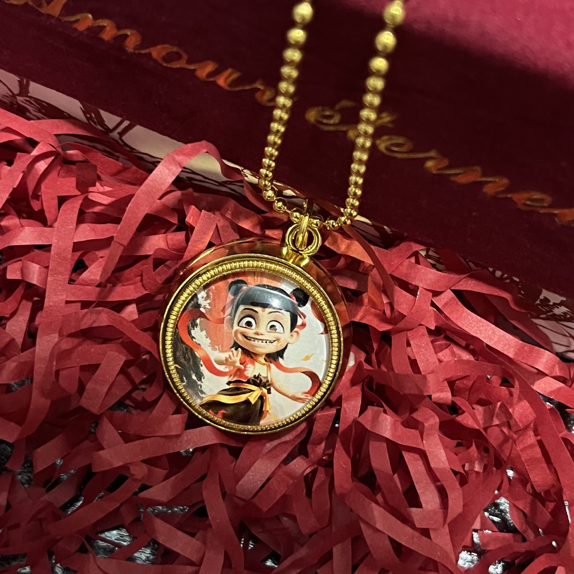 Nezha 2 movie pocket watch, cartoon top spinning hanging watch, children, students, boys and girls necklace watch, surrounding tourist attractions pic 6