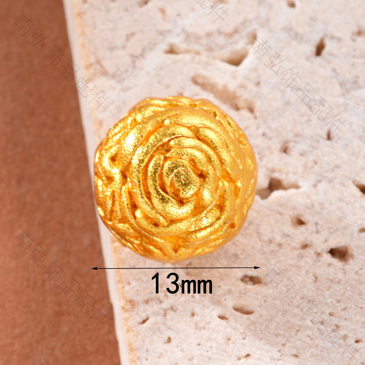Ancient-style Vietnamese sand gold color-preserving rose large spacer beads high-end DIY bracelet necklace jewelry accessories pic 7