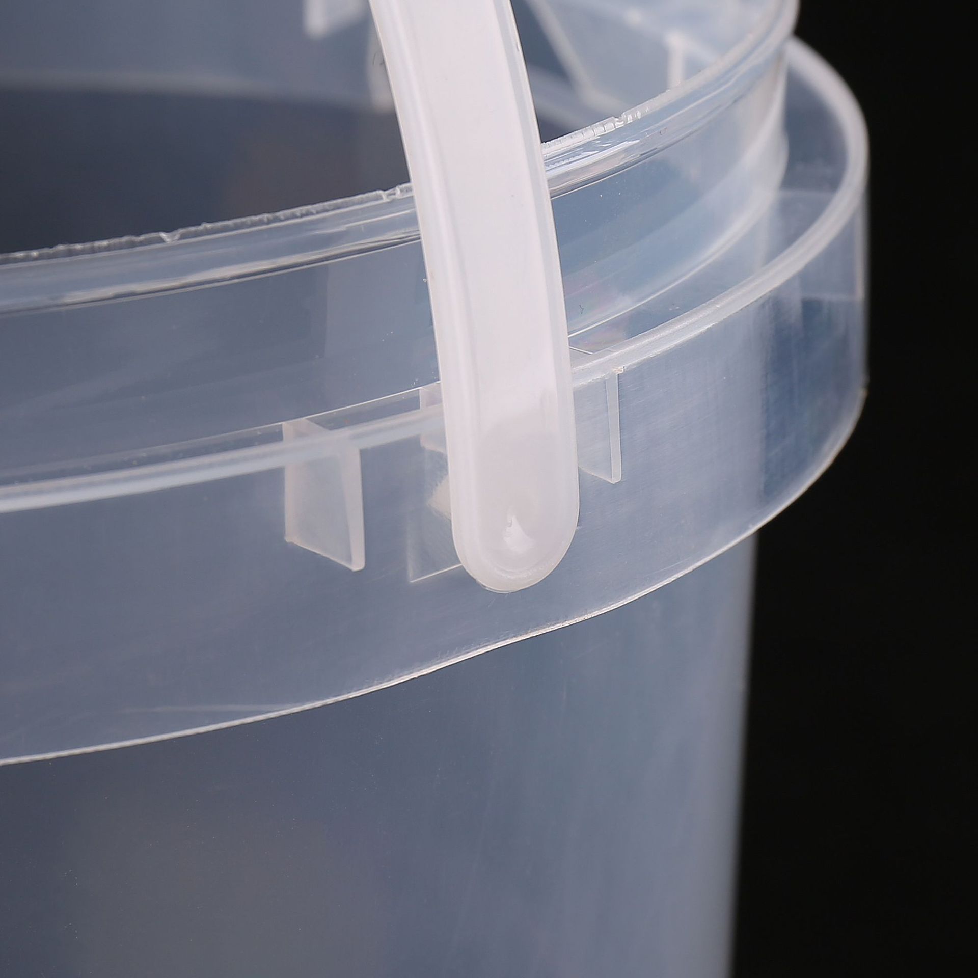Food-grade PP plastic bucket with sealed transparent lid, fruit milk tea packaging storage bucket, round and square 5L water bucket, small chemical industry pic 8