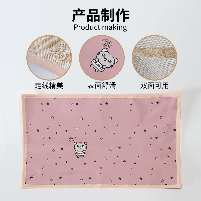 The new ice silk cooling dog mat is cool, breathable and waterproof on both sides. It is suitable for cat beds, dog beds, cool MATS, pet beds and cages pic 5