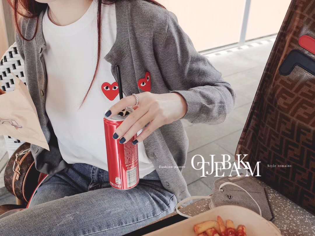 日系爱心羊毛针织衫女play开衫长袖男情侣亲子装川久同款外套保玲详情7