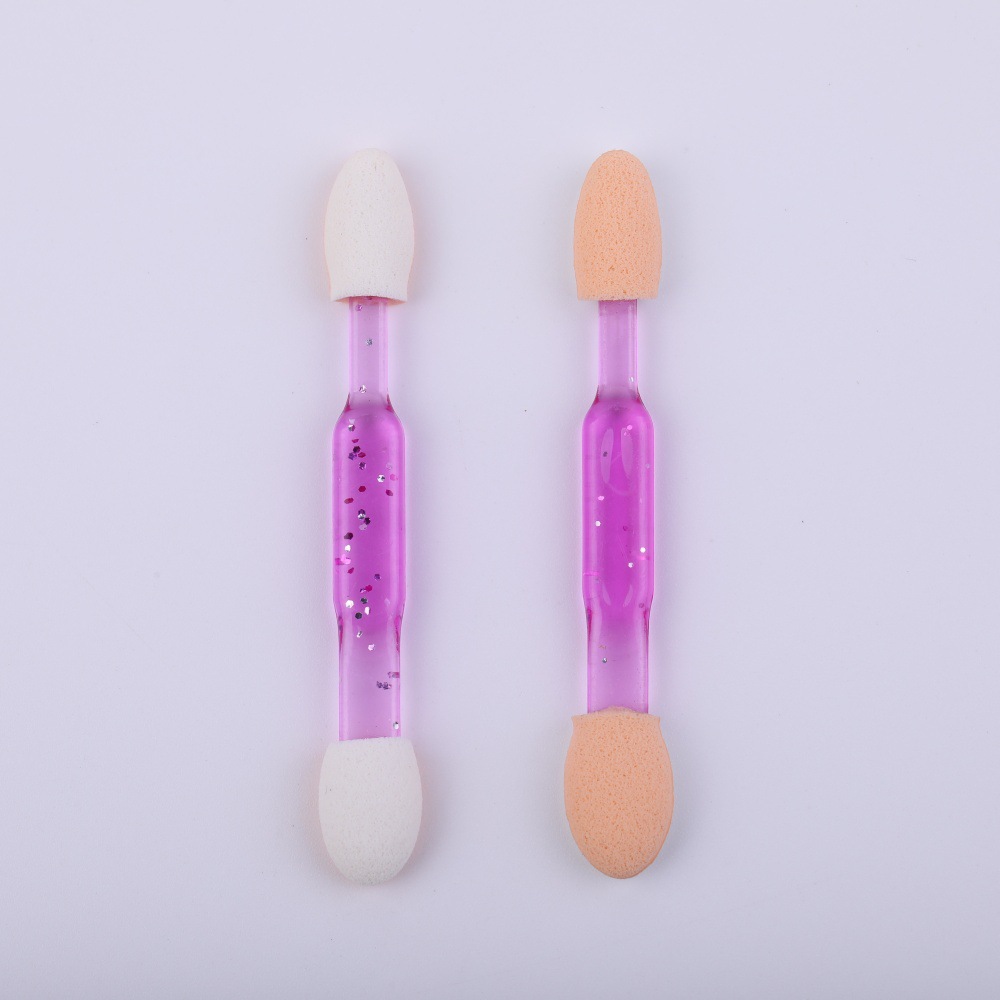 一次性眼影棒乳胶彩葱粉杆双头迷你眼影刷便携黑色美妆工具批发详情8