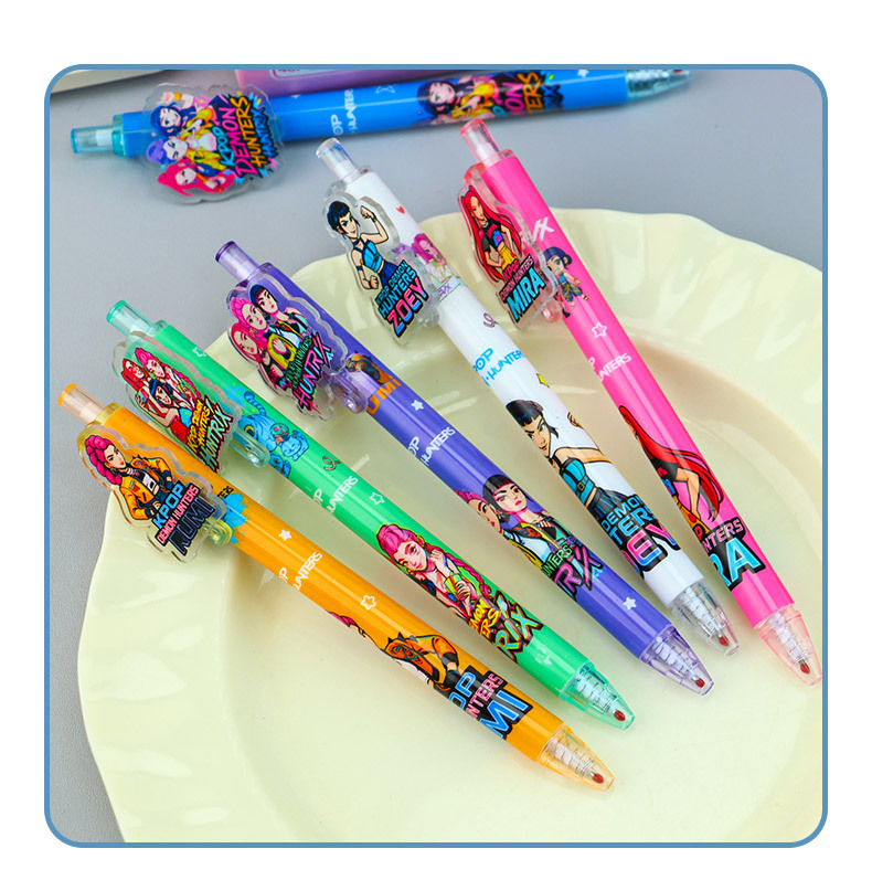 New Witcher Team patch press pen 0.5mm black smooth gel pen student writing pen cartoon stationery pic 5