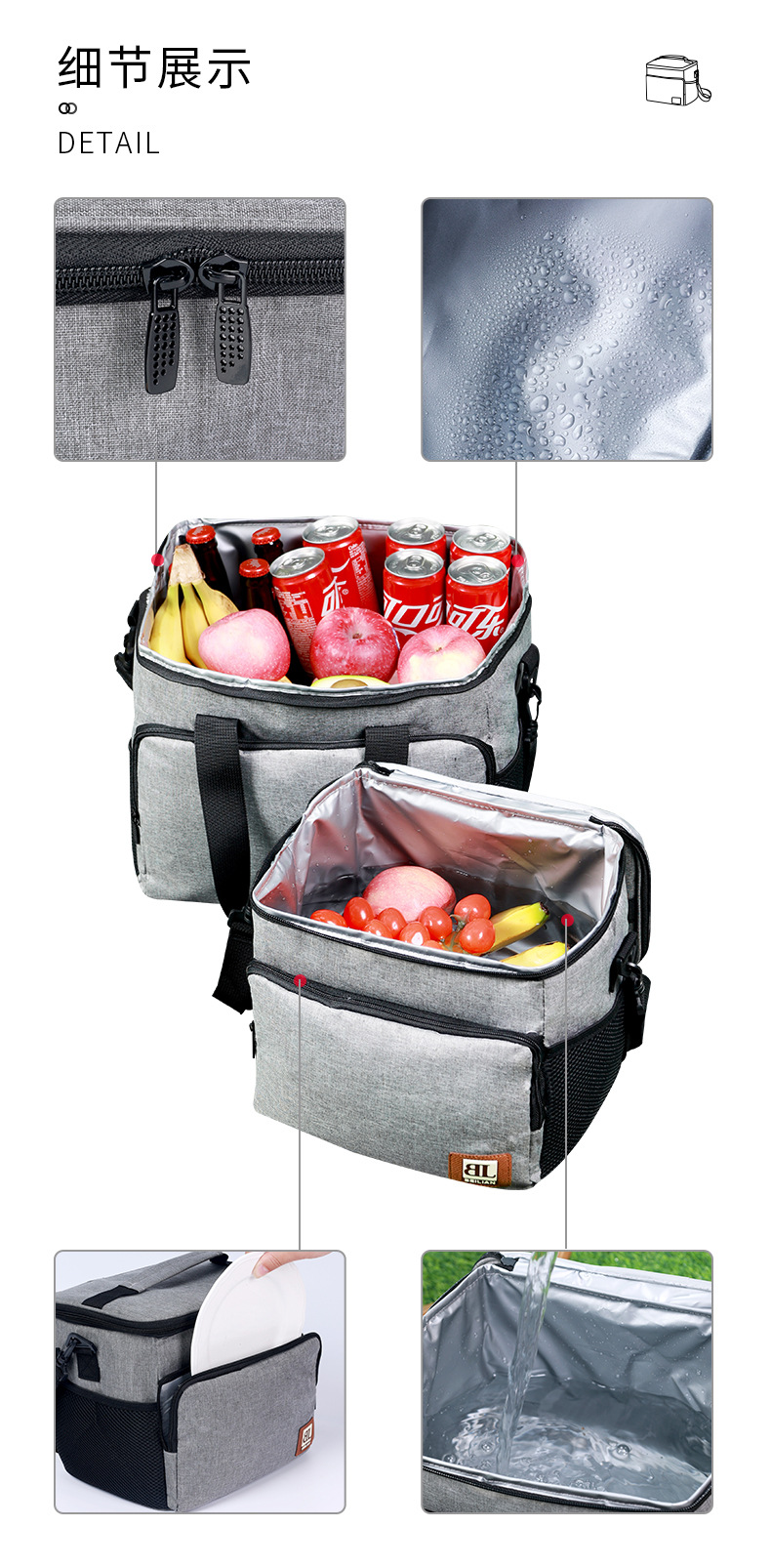 Runhui Cross-border Amazon exclusive supply insulated boxes, outdoor portable ice packs, takeout and food delivery insulated packs, picnic packs pic 28