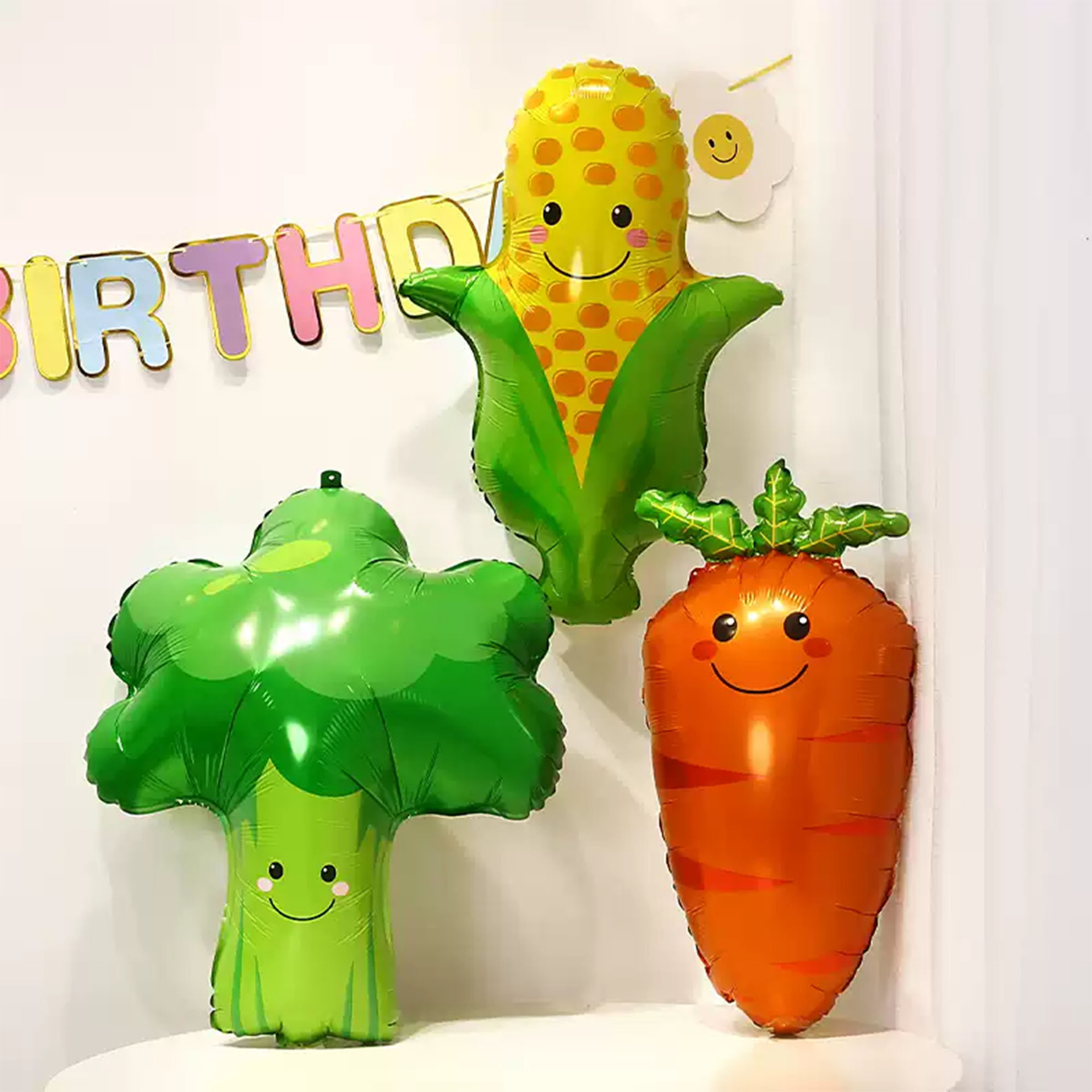 夏日多巴胺水果蔬菜气球幼儿园教室生日派对百日开荤仪式布置装饰详情3