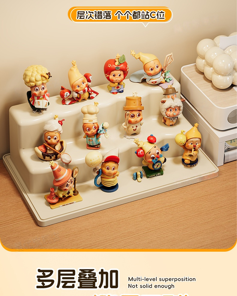 盲盒收纳展示架透明亚克力手办展示柜星星人创意泡泡玛特收纳盒详情3