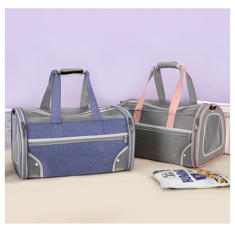 Cat bag, portable handbag for going out, breathable, spacious, fashionable dog bag, hand-held, space-style pet bag pic 12