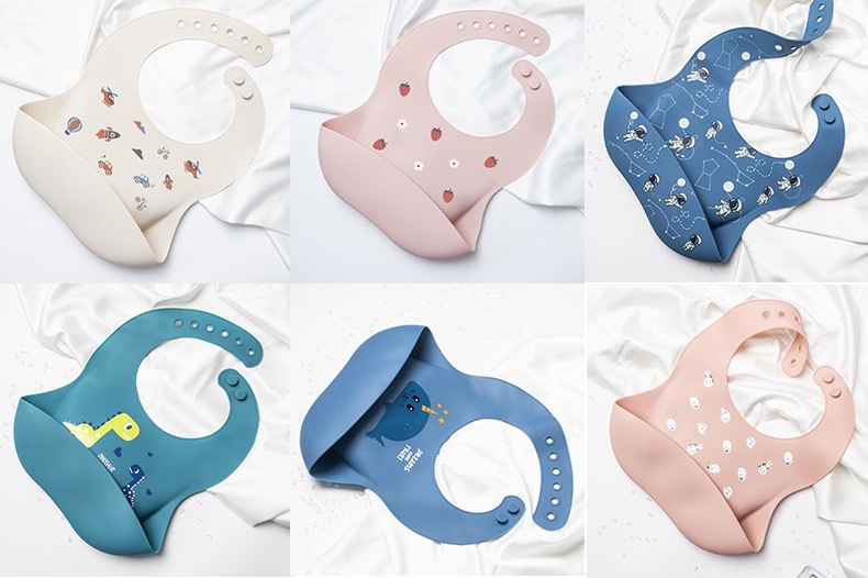 婴童 硅胶围兜小熊围嘴男女宝宝吃饭兜儿童口水兜防水防脏神器详情30