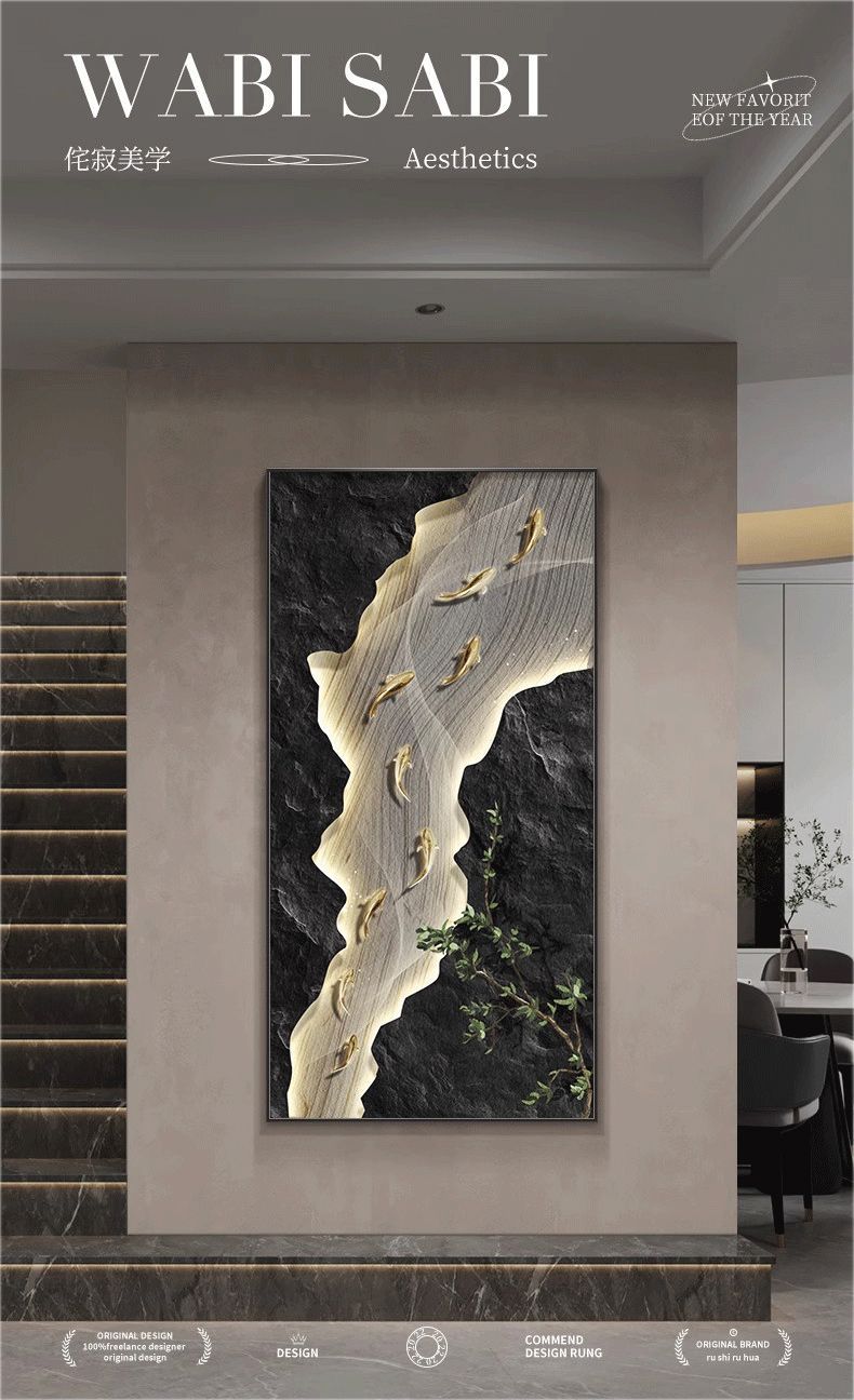 入户门玄关装饰画轻奢高级简约画正对门高档走廊挂画过道客厅壁画详情1