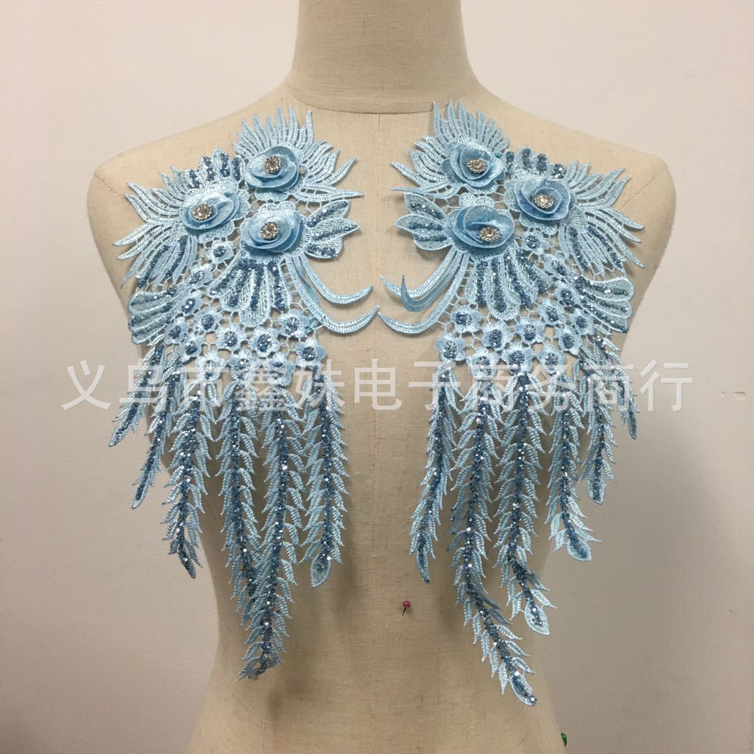 亮片蕾丝立体对花服装婚纱旗袍辅料衣服裙子装饰品饰品绣片装饰大详情3