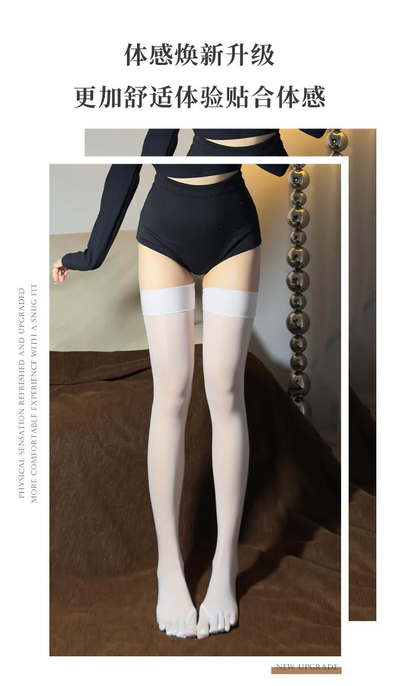 五指袜油亮马油丝袜分趾油光中筒长筒过膝袜丝滑性感夏季薄女袜子详情11