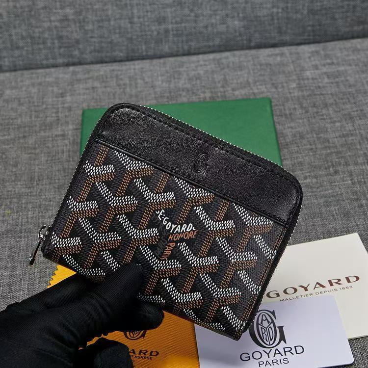 The new Goya Dogtooth zipper short wallet Y-letter coin purse with multi-functional card holder storage pic 12