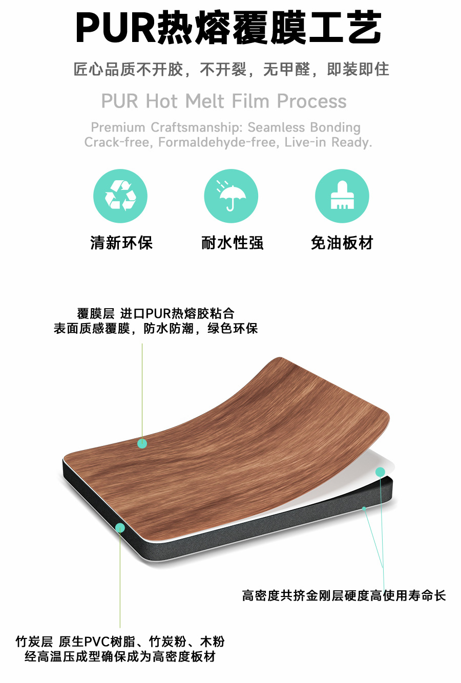 大理石碳晶板集成墙板石塑卫生间spc石晶扣板装饰板背景墙木饰面详情12