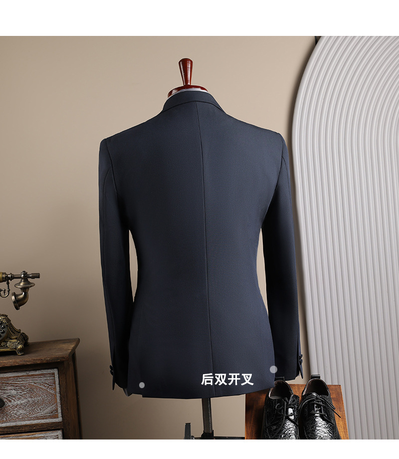 男士西服套装韩版正装咖色休闲商务新郎结婚伴郎服婚礼西装男装详情17