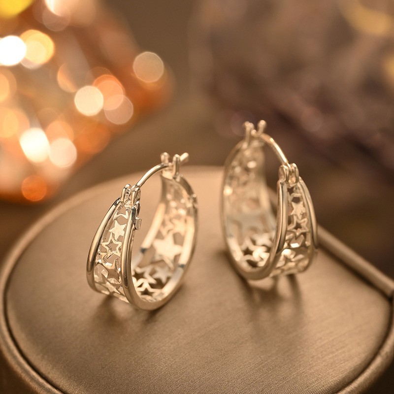 日韩精致简约耳圈爆款时尚百搭高级感素圈耳环气质通勤冷淡风耳扣详情48