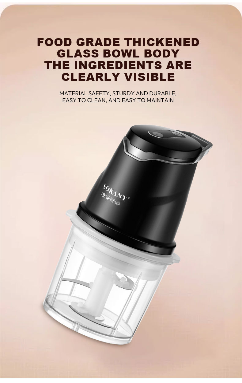 出口SOKANY06025绞肉机家用0.7L料理机电动食物搅拌机切菜碎肉机详情8