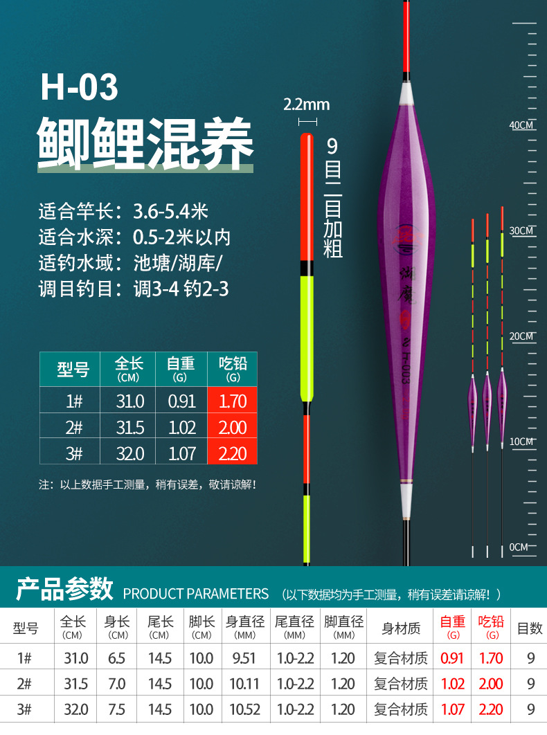 Wholesale float factory price, thickened and eye-catching fish float, highly sensitive crucian carp float, fishing gear, nano float, fishing gear, shallow water large object float pic 17