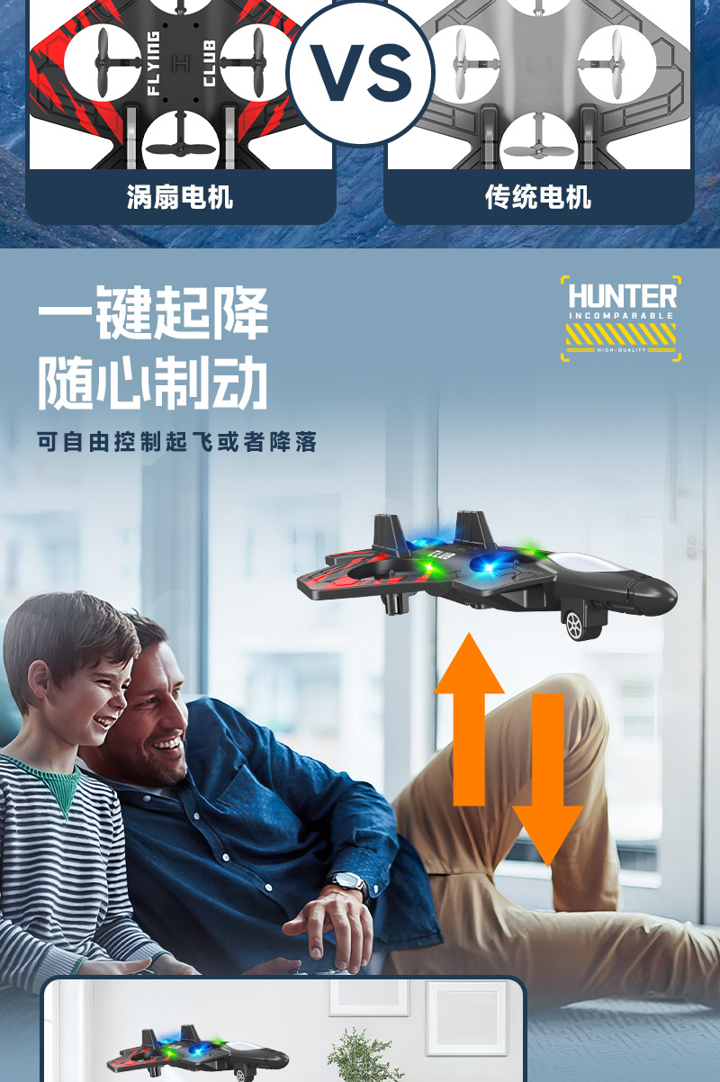 New cross-border remote-controlled aircraft, gravity sensing stunt foam aircraft, colorful lights, rechargeable and durable drone pic 4