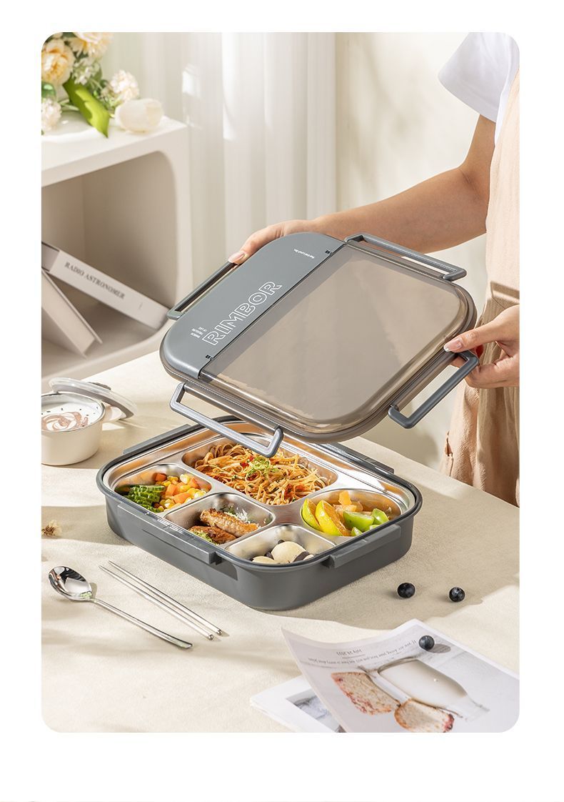 Huihai 316 stainless steel lunch box, specifically designed for students and office workers, is a microwave-safe compartments Japanese bento box pic 26