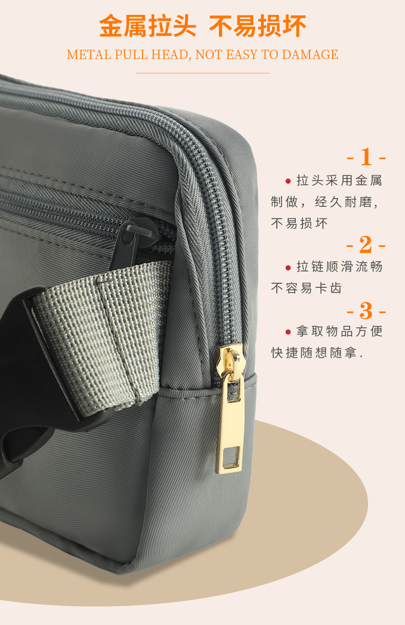 Cross-border lulu waist bag for both men and women, nylon large-capacity sports single-shoulder bag, loose change, mobile phone storage crossbody bag pic 8