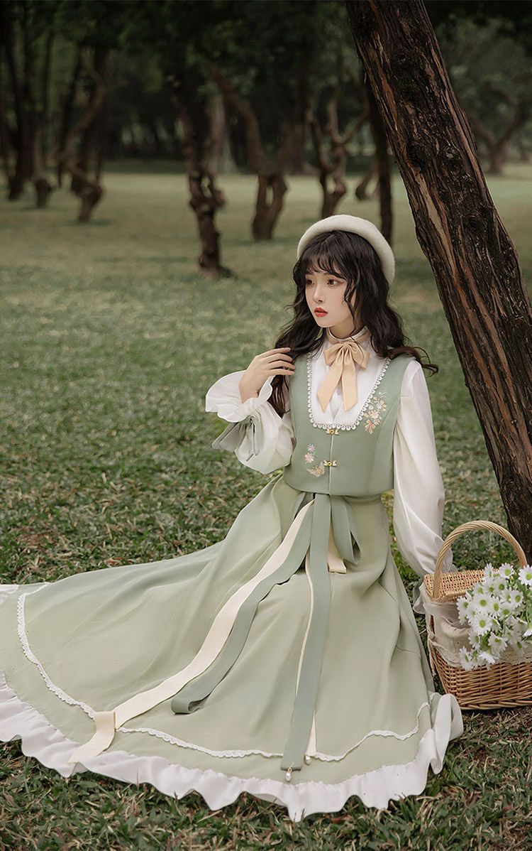 国潮-汉服女成人新款改良汉元素套装破裙中国风日常穿搭详情10