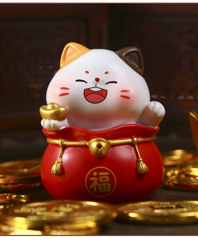 太阳能招财猫摆件醒狮招手兔子塑料儿童水杯详情19