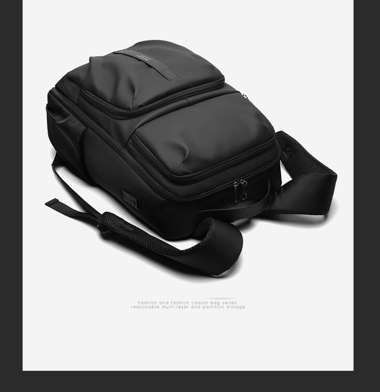 新款背包时尚双肩包商务通勤笔记本电脑包轻便休闲大容量17寸背包详情32