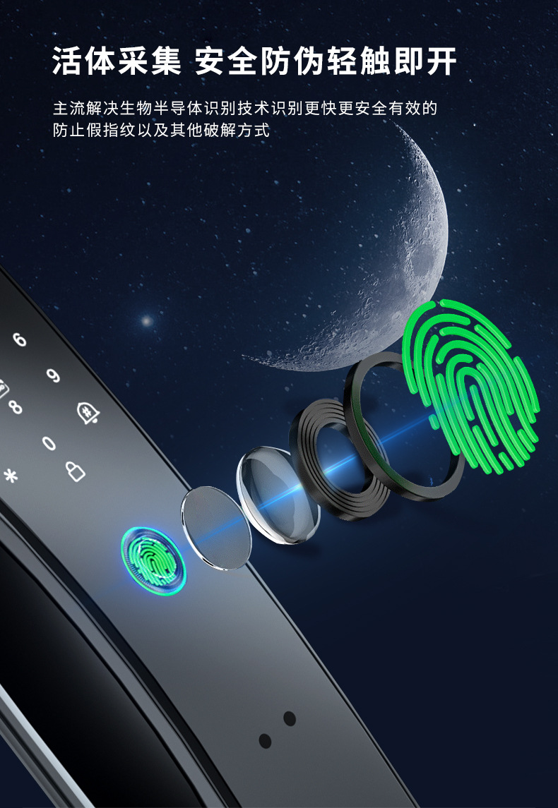 Video intercom, smart lock, face recognition, fully automatic fingerprint lock, password lock, home security door, remote opening pic 17