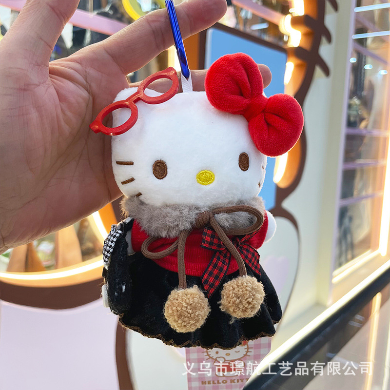 【 Genuine 】 hellokitty small pendant, cute plush doll kt doll dress, doll bag pendant pic 11