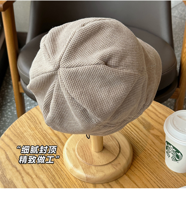 韩系慵懒风堆堆帽女冷帽秋冬季时尚百搭小众大头围显脸小包头帽子详情4