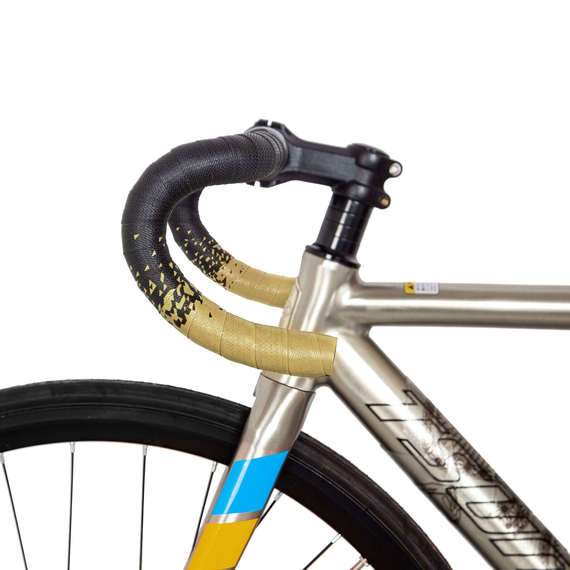 Cross-border gradient color road handlebars with anti-slip and shock-absorbing fixed flying two-color bicycle curved handlebars and leather breathable handlebars pic 13