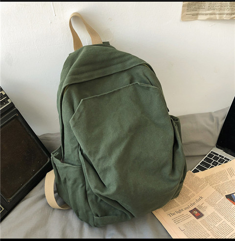 书包女ins风复古森系帆布双肩包日系原宿高中大学生简约百搭背包详情41