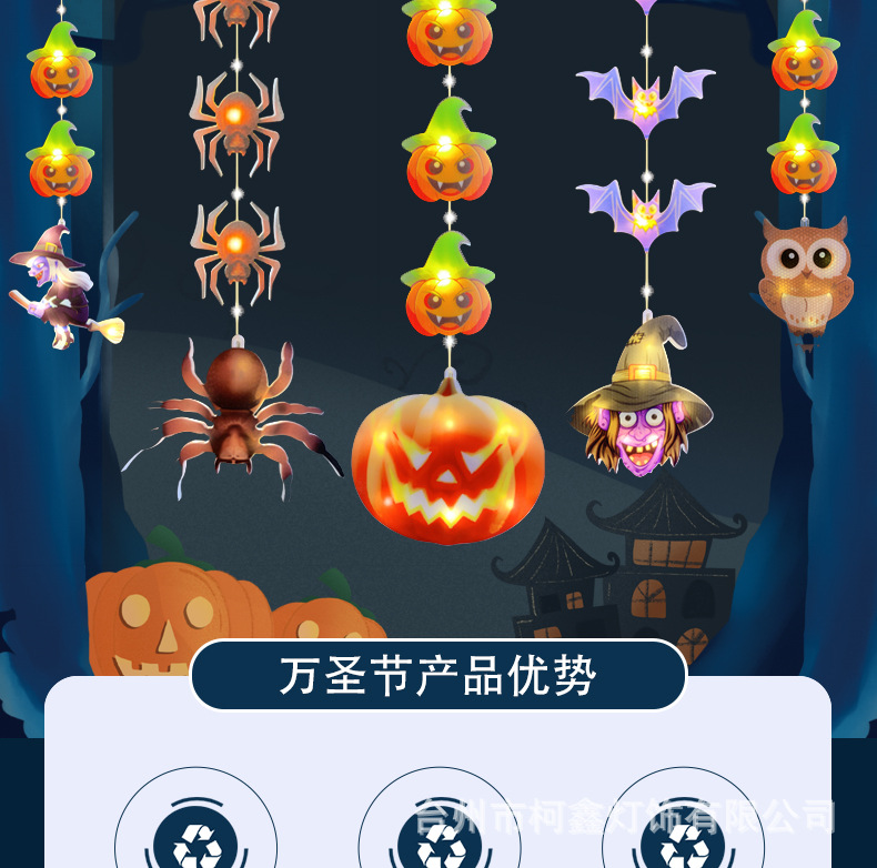 跨境新款led皮线吸盘灯挂灯氛围灯发光灯牌装饰万圣节氛围感彩灯详情5