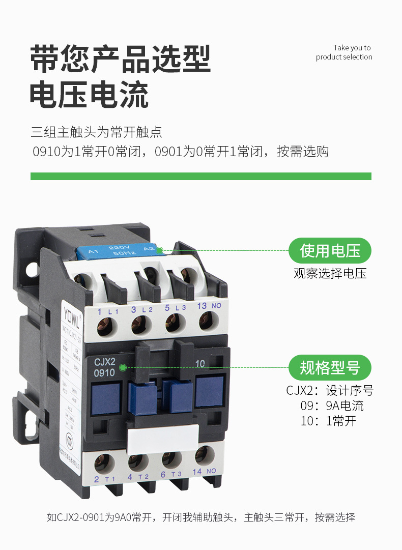 万联交流接触器单相220V三相380V低压电器24V厂家直销适用电工电气详情3
