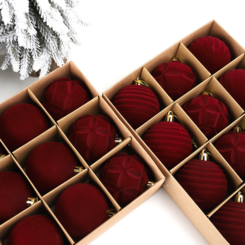 Christmas decorations: Christmas balls, plush Christmas balls, Christmas decorative balls, Christmas tree hanging balls, multiple colors available, factory direct sales pic 4