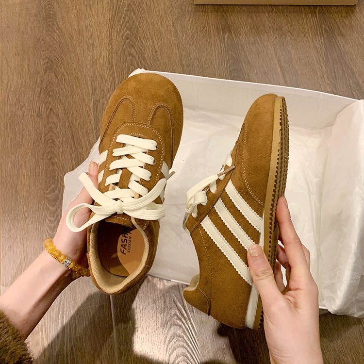 复古红色德训鞋女款小白鞋2025新款休闲板鞋运动厚底阿甘鞋详情37