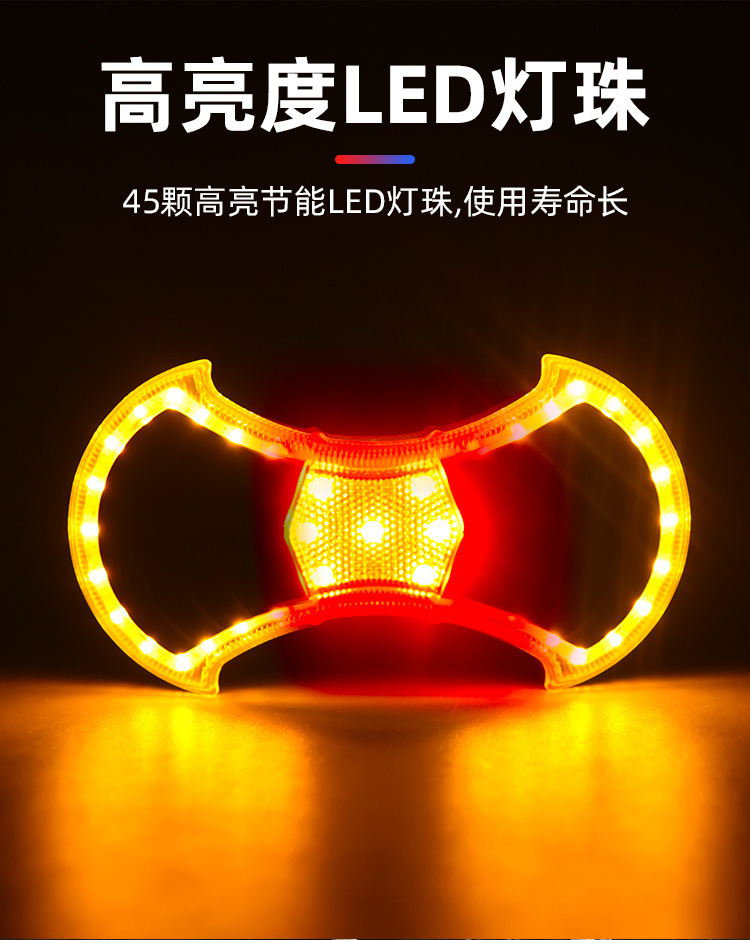 Bicycle turn signal, USB charging, bicycle taillight, LED wireless remote control, turn signal, warning light, cycling equipment pic 4