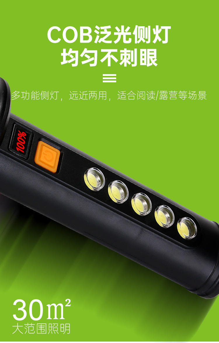 TY-8931强光太阳能手电筒USB可充电便携户外超亮多功能应急灯详情5