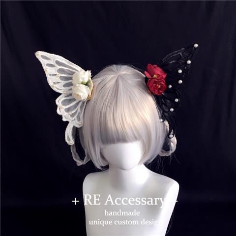 2D cat-ear hair band, Lolita headpiece, hair clip, cosplay comic exhibition Lolita hair band, maid beast ear hair accessory pic 7