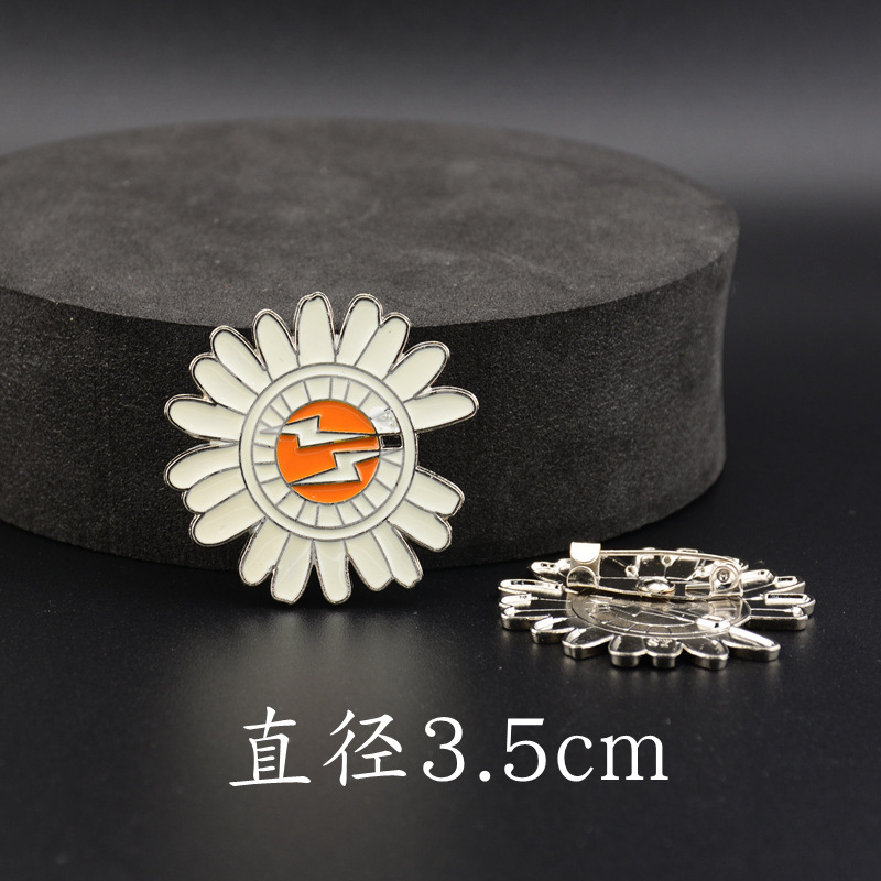权志龙GD同款缺口小雏菊防走光胸针别针挂件徽章百搭合金衣服配饰详情6