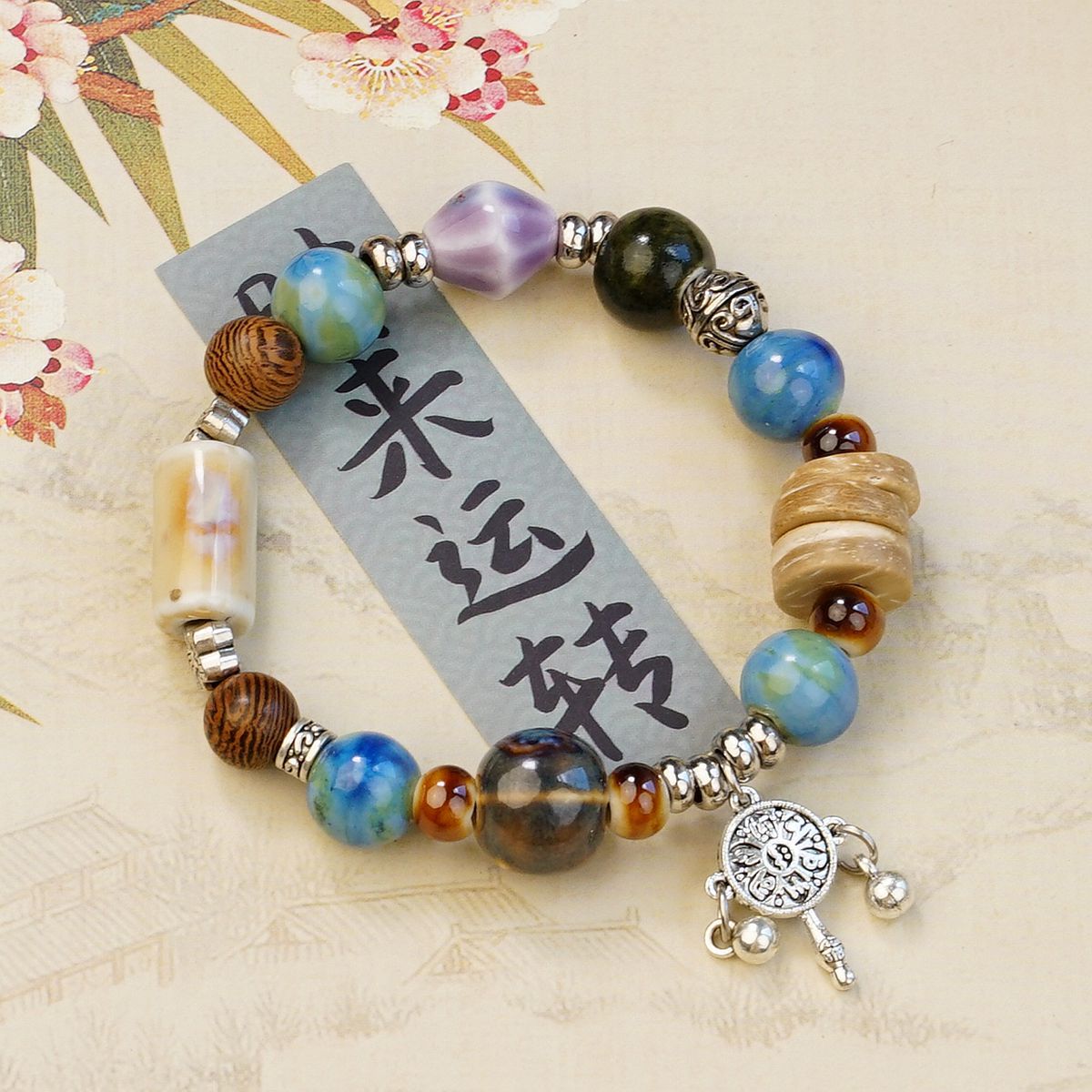 Jingdezhen ceramic beaded bracelets, Chinese-style retro summer accessories, live-streaming wholesale supply pic 1