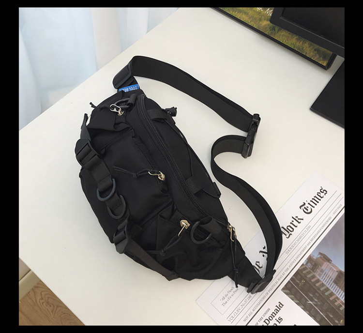 斜挎包潮牌男士百搭休闲胸包工装简约ins腰包日系情侣单肩斜挎包详情30