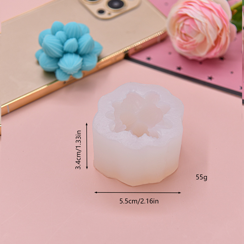 Choukai succulent plant silicone mold diy Chocolate mousse Cake decoration Scented gypsum candle drip glue mold pic 4