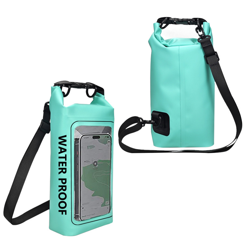 亚马逊新品2L防水包户外斜跨包二合一手机防水袋PVC游泳防水包详情27